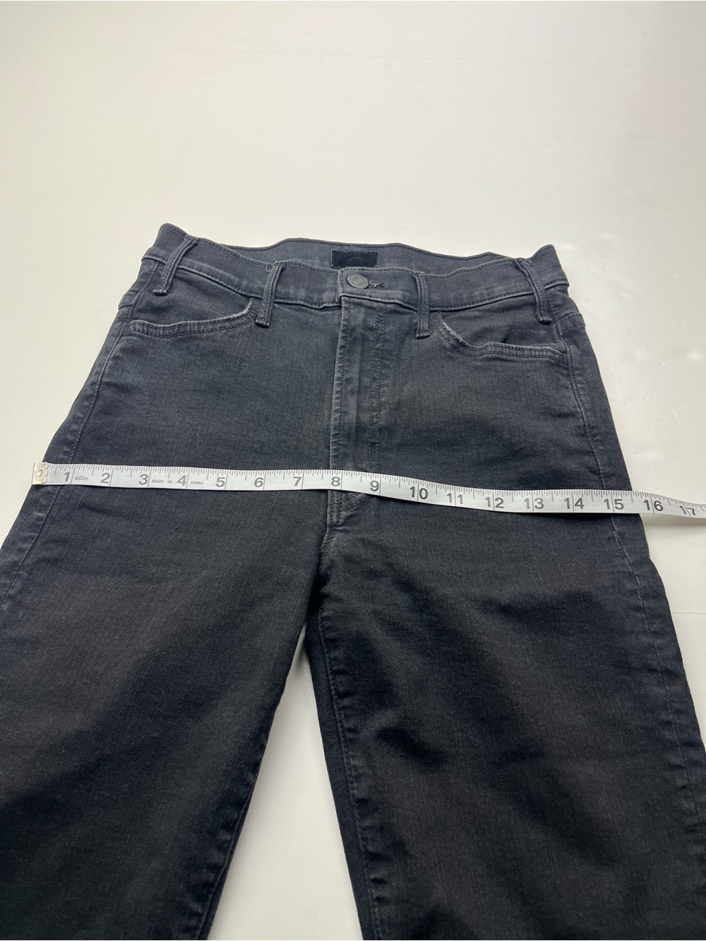 Mother The Hustler Ankle Fray Women's 28 Black Not Guilty Bootcut Denim Jean - Picture 10 of 15